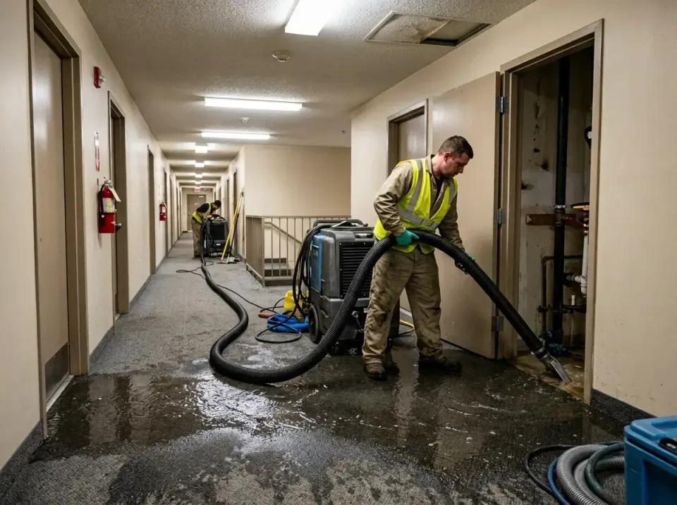 multi-unit-apartment-hallway-f-005 — frequently asked questions, Emergency Burst Pipe Water Extraction & Removal in Experime…